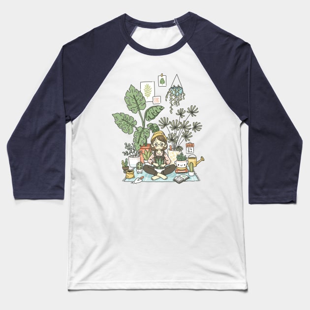 Plant Lady Baseball T-Shirt by Freeminds